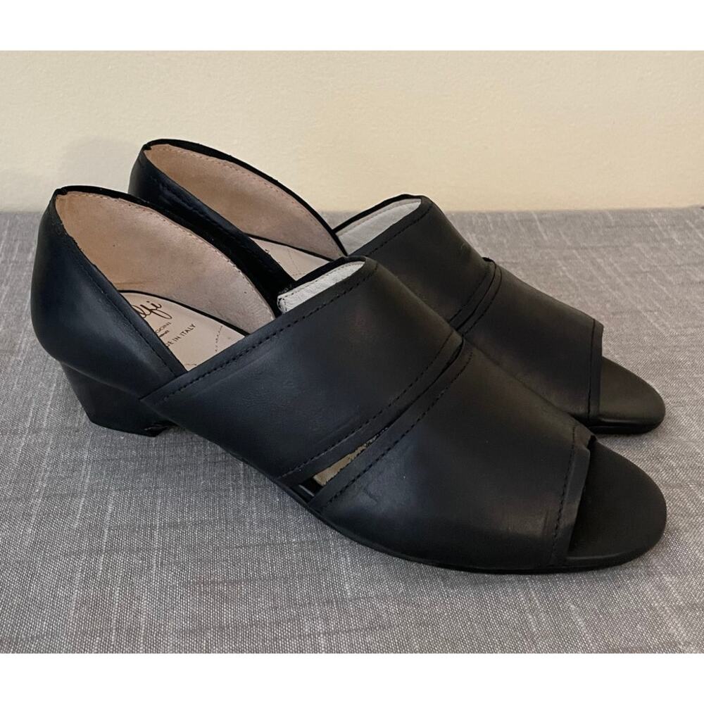Newt Amalfi by Rangoni Dublino Womens Size 7 Black Heel Sandals - Picture 3 of 12